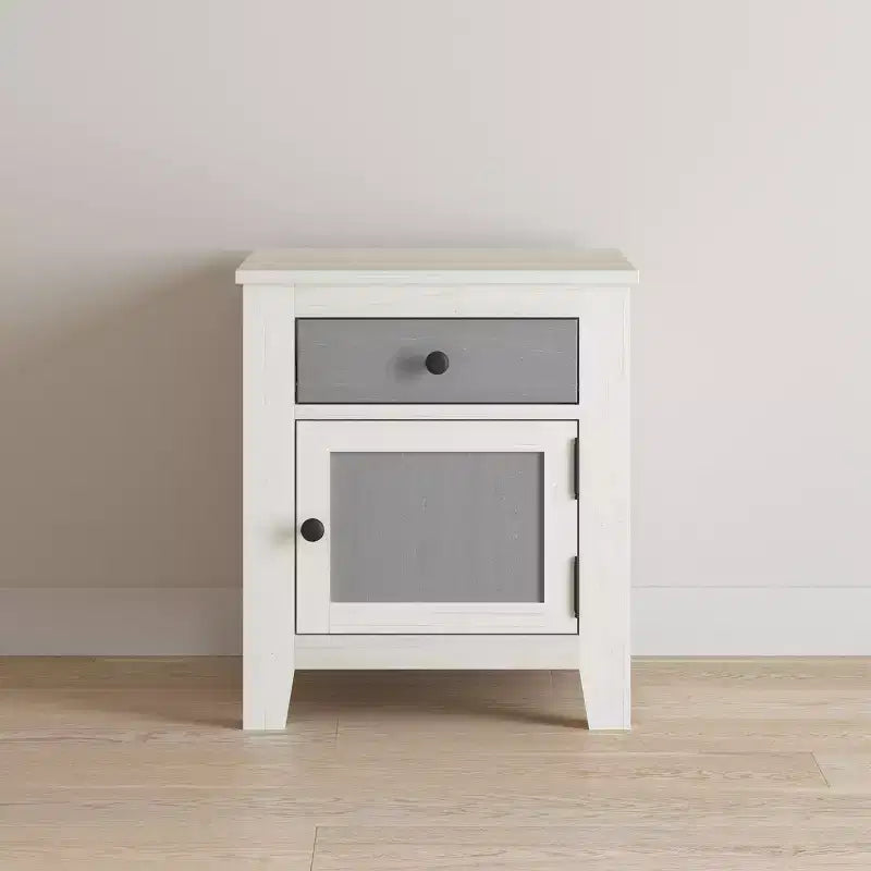Table de chevet Child Craft Ocean Grove à 1 tiroir pour chambre de bébé ou chambre à coucher, grand tiroir de rangement, fabriquée en pin robuste, finition non toxique et sans danger pour les bébés
