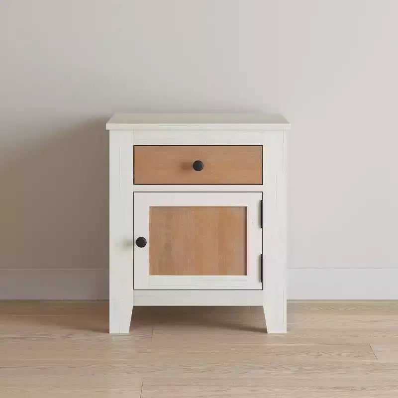 Table de chevet Child Craft Ocean Grove à 1 tiroir pour chambre de bébé ou chambre à coucher, grand tiroir de rangement, fabriquée en pin robuste, finition non toxique et sans danger pour les bébés