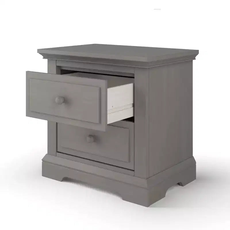 Table de chevet à 2 tiroirs Child Craft Jordyn pour chambre de bébé ou d'enfant, grand tiroir de rangement, en pin robuste, finition non toxique et sans danger pour les bébés