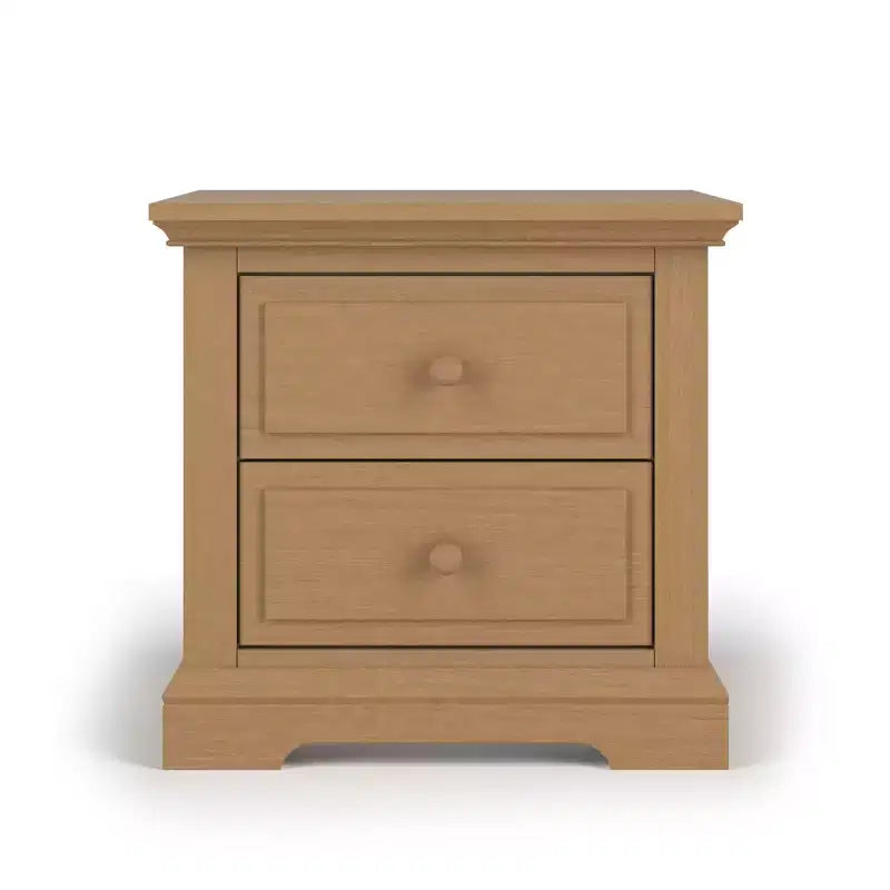 Table de chevet à 2 tiroirs Child Craft Jordyn pour chambre de bébé ou d'enfant, grand tiroir de rangement, en pin robuste, finition non toxique et sans danger pour les bébés