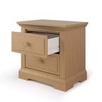 Table de chevet à 2 tiroirs Child Craft Jordyn pour chambre de bébé ou d'enfant, grand tiroir de rangement, en pin robuste, finition non toxique et sans danger pour les bébés