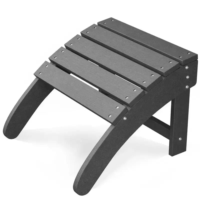 Repose-pieds d'extérieur Acekool gris foncé en HDPE, conçu pour le confort des terrasses, porches, jardins et sièges extérieurs