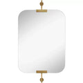 Uttermost Penbrook 24x42 Polished Edge Wall Mirror Warm Gold