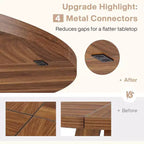 Table à manger ronde COZONY, plateau en bois de style rustique, base croisée, pour 4 à 6 personnes, pour cuisine ou salle à manger.