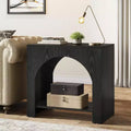 Table d'appoint Lantine avec piédestal en bois, grande table de chevet et d'appoint avec rangement pour salon, chambre à coucher