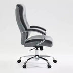 TUYOHW Chaises de Bureau Confortables en Peluche avec Cadre en Acier Robuste, Chaise d'Ordinateur Pivotante en Coton, Dossier Haut et Douce pour la Peau, Chaise PC Ergonomique