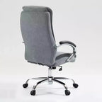 TUYOHW Chaises de Bureau Confortables en Peluche avec Cadre en Acier Robuste, Chaise d'Ordinateur Pivotante en Coton, Dossier Haut et Douce pour la Peau, Chaise PC Ergonomique