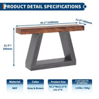COZONY 55 Table Console de Ferme avec 2 Étagères Ouvertes, Table d'Appoint Étroite pour Entrée, Couloir, Salon