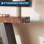 COZONY 55 Table Console de Ferme avec 2 Étagères Ouvertes, Table d'Appoint Étroite pour Entrée, Couloir, Salon
