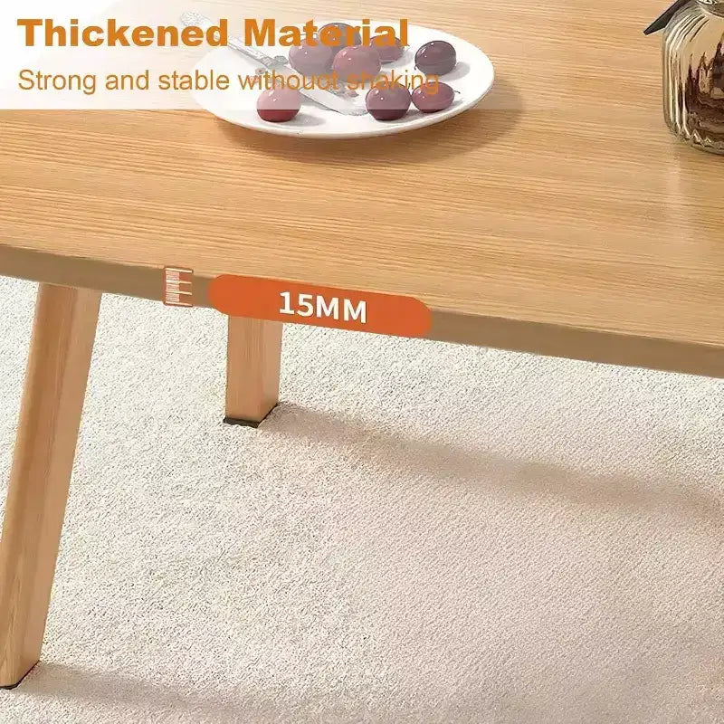 Table basse pliante en bois peu encombrante | Bureau portable/d'étude bas (100x50cm) | Pour bureau, dortoir et petits espaces de vie