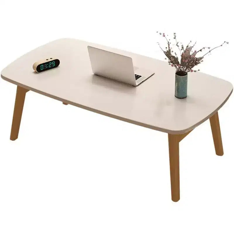 Table basse pliante en bois peu encombrante | Bureau portable/d'étude bas (100x50cm) | Pour bureau, dortoir et petits espaces de vie
