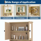 Armoire de toilette murale COZONY 22.2 avec miroir, meuble de rangement de salle de bain avec étagère réglable, organisateur étanche