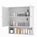 Armoire de toilette murale COZONY 22.2 avec miroir, meuble de rangement de salle de bain avec étagère réglable, organisateur étanche