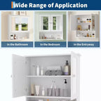 Armoire de toilette murale COZONY 22.2 avec miroir, meuble de rangement de salle de bain avec étagère réglable, organisateur étanche