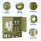 Armoire de toilette murale COZONY 22.2 avec miroir, meuble de rangement de salle de bain avec étagère réglable, organisateur étanche