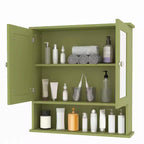 Armoire de toilette murale COZONY 22.2 avec miroir, meuble de rangement de salle de bain avec étagère réglable, organisateur étanche