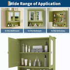 Armoire de toilette murale COZONY 22.2 avec miroir, meuble de rangement de salle de bain avec étagère réglable, organisateur étanche