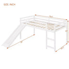 Lit superposé Luxystar une place avec toboggan et barrière pour chambre d'enfant