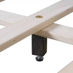 Lit plateforme rembourré Queen/King Size avec tête de lit épaisse rembourrée, pieds en bois massif et design incurvé, blanc - ModernLuxe