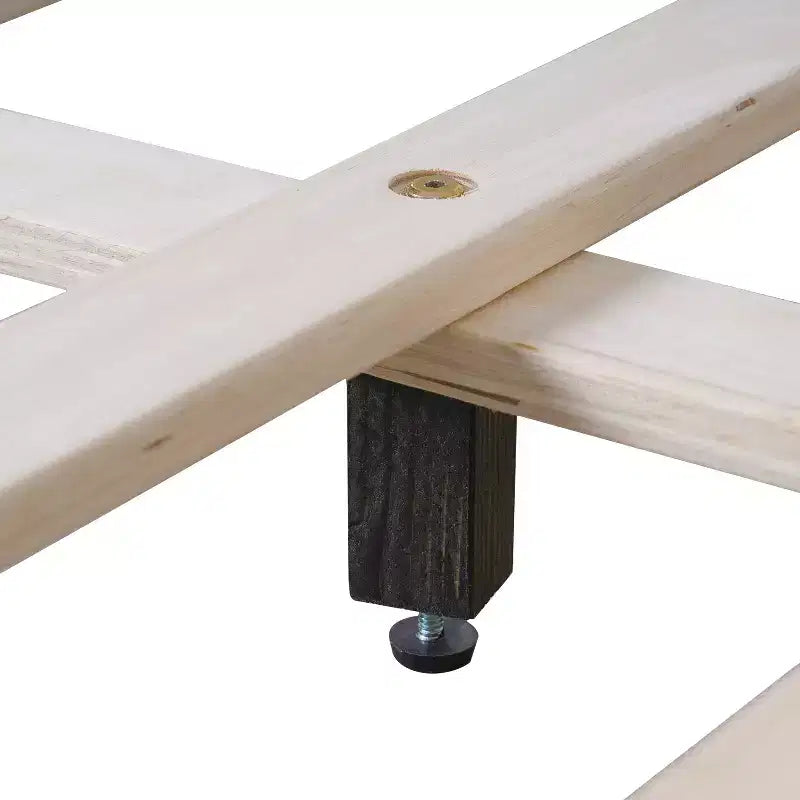 Lit plateforme rembourré Queen/King Size avec tête de lit épaisse rembourrée, pieds en bois massif et design incurvé, blanc - ModernLuxe