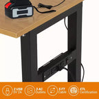 Établi robuste en acier de 60 po | Hauteur réglable et prise de courant | Capacité de 2 134 kg pour garage, atelier et maison