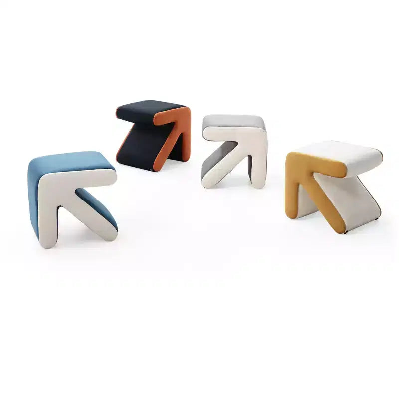 TUYOHW Pouf Flèche Créatif Moderne avec Banc d'entrée Rembourré en Velours pour Enfants, Repose-pieds Design Artisanat pour Salon, Chambre