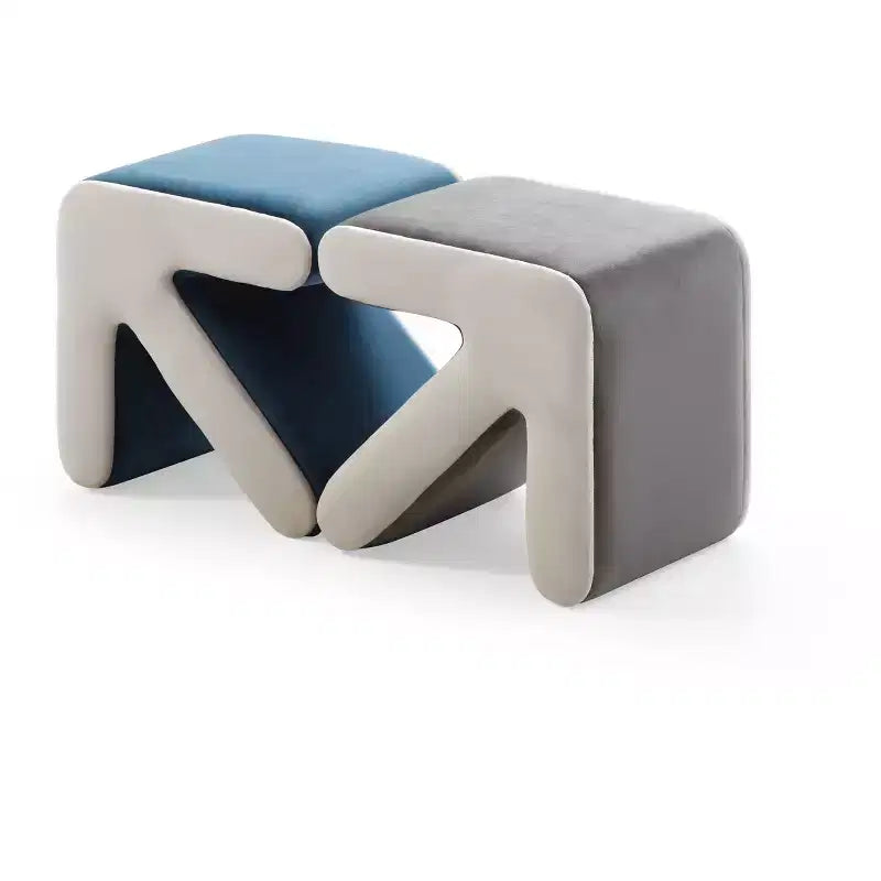 TUYOHW Pouf Flèche Créatif Moderne avec Banc d'entrée Rembourré en Velours pour Enfants, Repose-pieds Design Artisanat pour Salon, Chambre