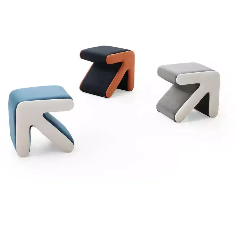 TUYOHW Pouf Flèche Créatif Moderne avec Banc d'entrée Rembourré en Velours pour Enfants, Repose-pieds Design Artisanat pour Salon, Chambre