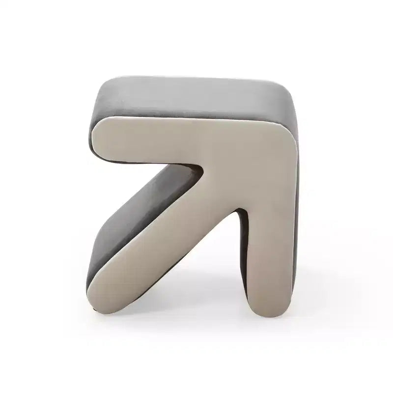 TUYOHW Pouf Flèche Créatif Moderne avec Banc d'entrée Rembourré en Velours pour Enfants, Repose-pieds Design Artisanat pour Salon, Chambre