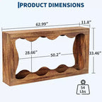 COZONY Table console longue de 63 pouces, Table de canapé étroite en bois à bords festonnés, style ferme moderne pour couloir, hall d'entrée, salon, montage facile