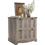 2 Drawer File Cabinet,Lateral File Cabinet with Hanging File Folders for a4/Letter/Legal Size Documents,Wood Rustic Storage Cabinet for Home Office