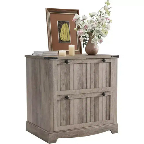 2 Drawer File Cabinet,Lateral File Cabinet with Hanging File Folders for a4/Letter/Legal Size Documents,Wood Rustic Storage Cabinet for Home Office