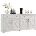 TV Cabinet 61-inch, Multi-Functional Combination TV Stand, Large-Capacity Storage Cabinet, Suitable for Living Room, Bedroom, and Office Areas, White