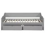 Lit de repos moderne en bois Luxystar avec lit gigogne et 2 tiroirs de rangement pour le salon