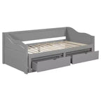Lit de repos moderne en bois Luxystar avec lit gigogne et 2 tiroirs de rangement pour le salon