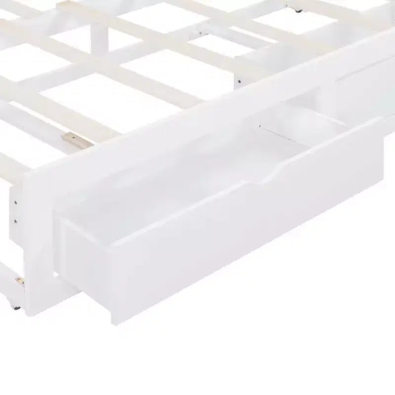 Lit de repos moderne en bois Luxystar avec lit gigogne et 2 tiroirs de rangement pour le salon