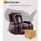 Fauteuil inclinable Acekool, fauteuil réglable en similicuir PU, pour salon, mobilité des personnes âgées