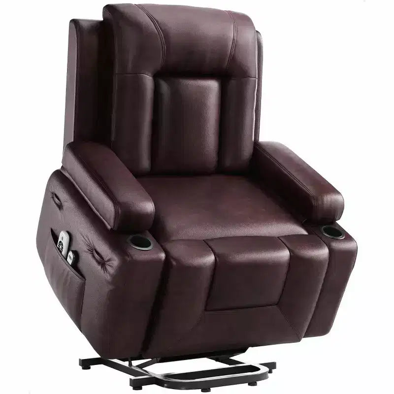 Fauteuil inclinable Acekool, fauteuil réglable en similicuir PU, pour salon, mobilité des personnes âgées