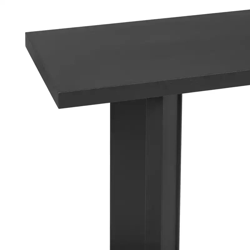 TUYOHW Table console moderne avec placage de pin et 2 pieds géométriques, table d'entrée/d'appoint pour salon, bureau, salle à manger