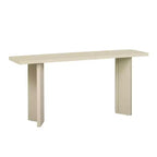 TUYOHW Table console moderne avec placage de pin et 2 pieds géométriques, table d'entrée/d'appoint pour salon, bureau, salle à manger