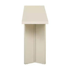 TUYOHW Table console moderne avec placage de pin et 2 pieds géométriques, table d'entrée/d'appoint pour salon, bureau, salle à manger