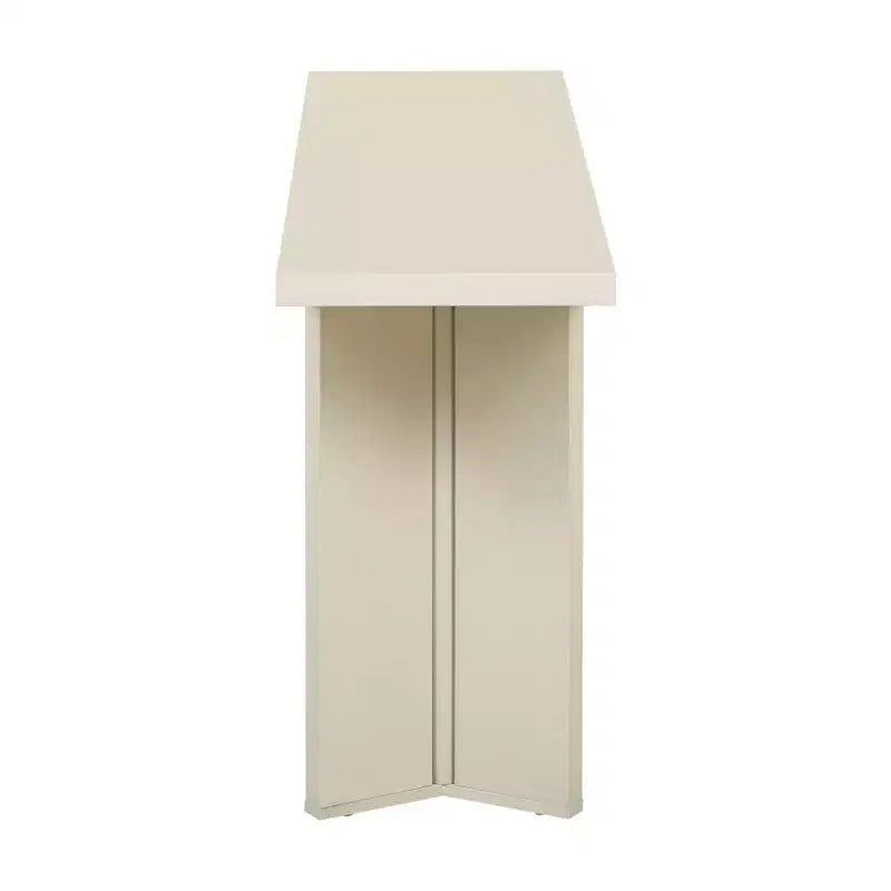 TUYOHW Table console moderne avec placage de pin et 2 pieds géométriques, table d'entrée/d'appoint pour salon, bureau, salle à manger