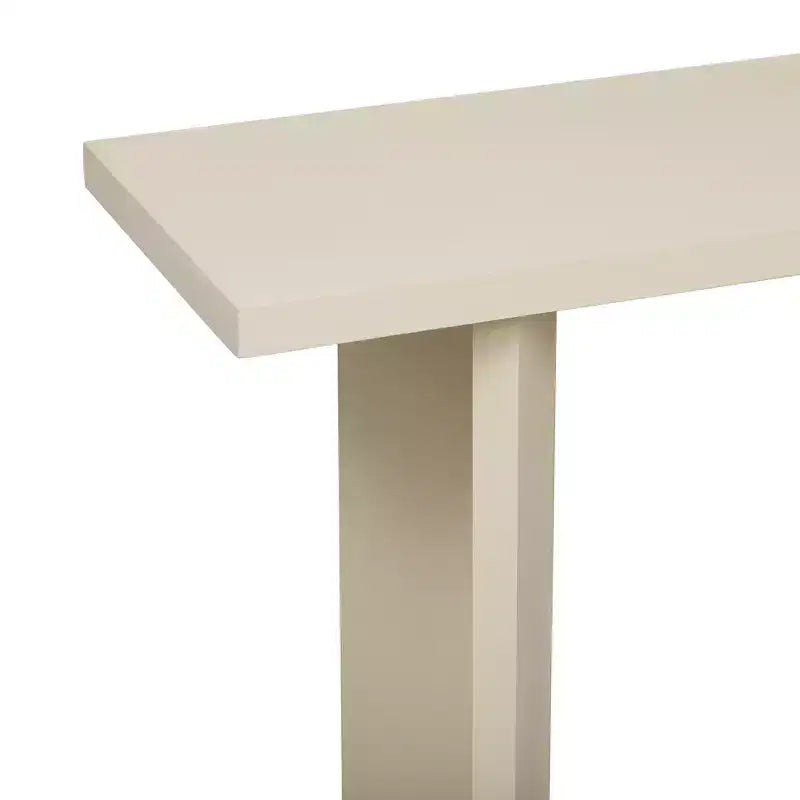 TUYOHW Table console moderne avec placage de pin et 2 pieds géométriques, table d'entrée/d'appoint pour salon, bureau, salle à manger