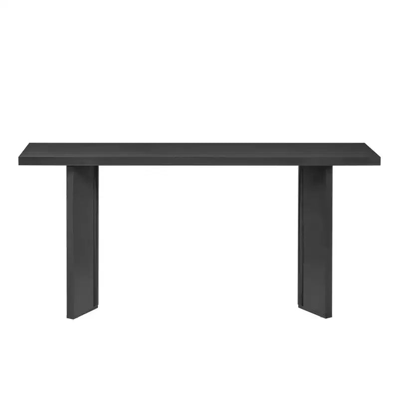 TUYOHW Table console moderne avec placage de pin et 2 pieds géométriques, table d'entrée/d'appoint pour salon, bureau, salle à manger