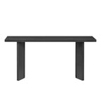 TUYOHW Table console moderne avec placage de pin et 2 pieds géométriques, table d'entrée/d'appoint pour salon, bureau, salle à manger
