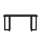 TUYOHW Table console minimaliste de 160 cm avec pieds en pin massif, table d'entrée au design géométrique, pour salon, chambre à coucher