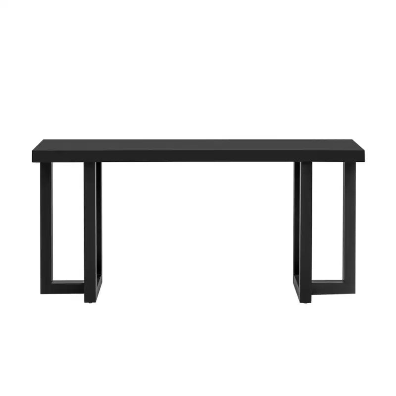 TUYOHW Table console minimaliste de 160 cm avec pieds en pin massif, table d'entrée au design géométrique, pour salon, chambre à coucher