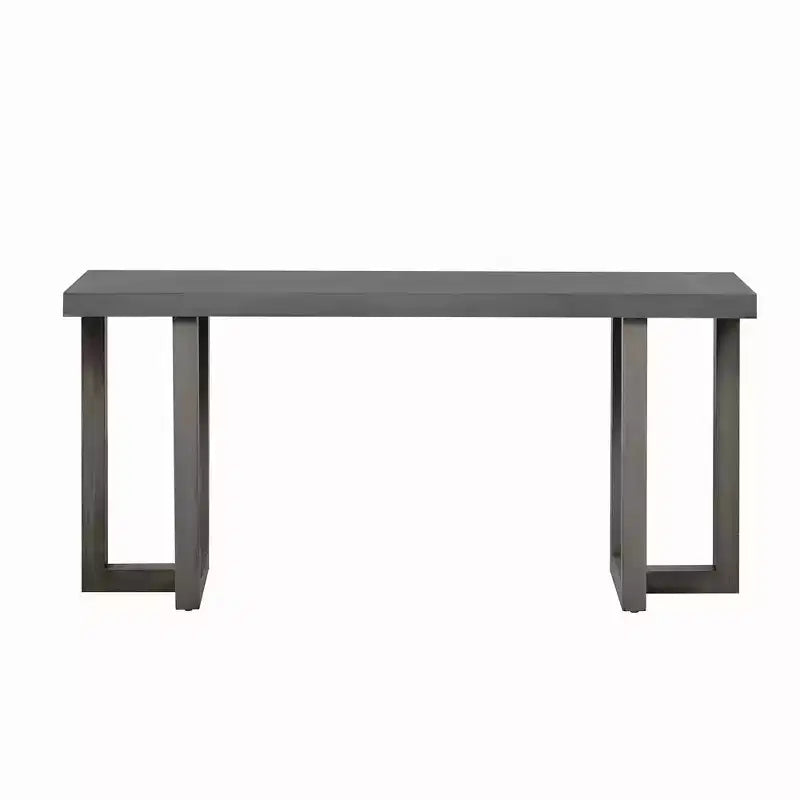 TUYOHW Table console minimaliste de 160 cm avec pieds en pin massif, table d'entrée au design géométrique, pour salon, chambre à coucher