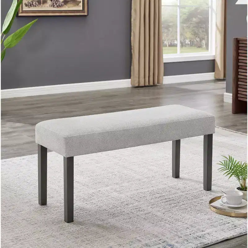 TUYOHW 40 Banc moderne avec banc à chaussures rembourré pour entrée avec cadre en bois Chaises de salle à manger Banc polyvalent pour pied de lit pour salon, chambre à coucher