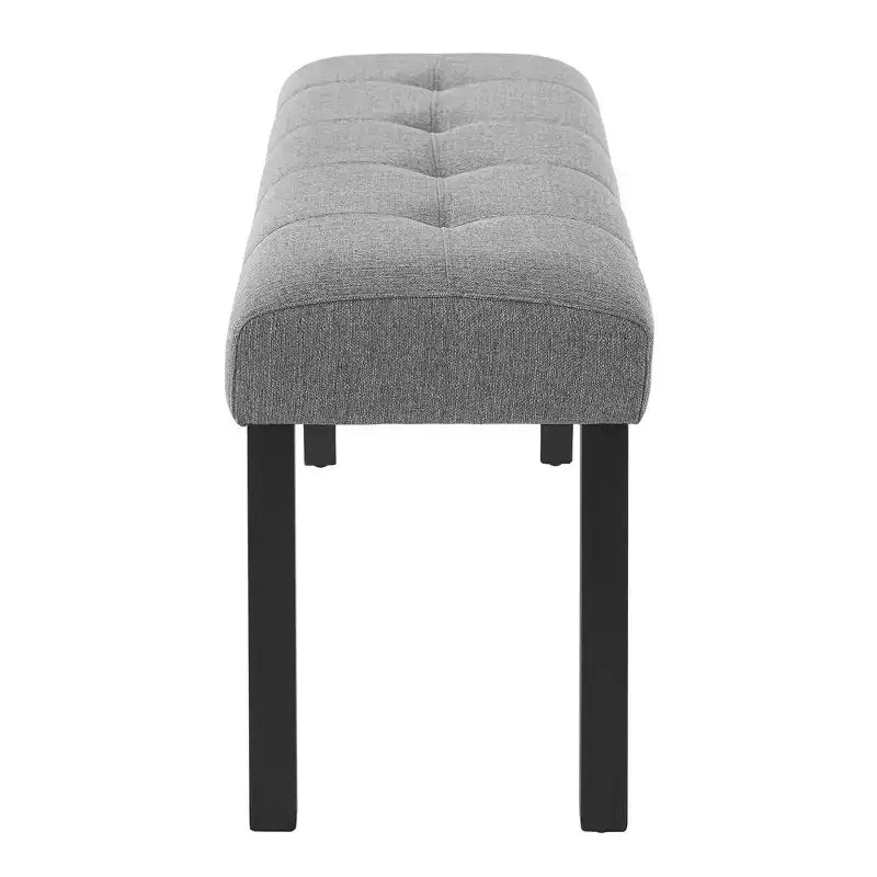 TUYOHW Banc moderne en lin avec capitonnage, banquette polyvalente pour table à manger avec pieds en bois, banc de bout de lit de style ferme pour salon, chambre à coucher